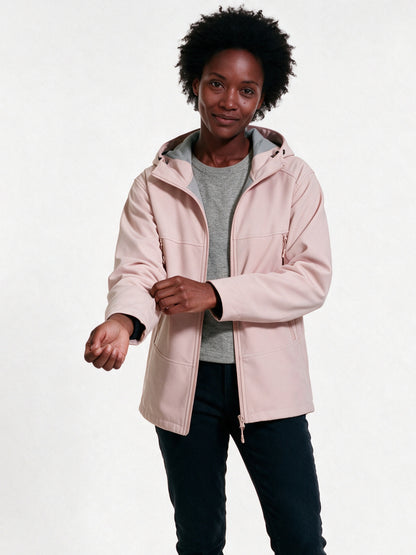 Haakon - Unisex Hooded Shell Jacket in Six Colours - Blossom Pink
