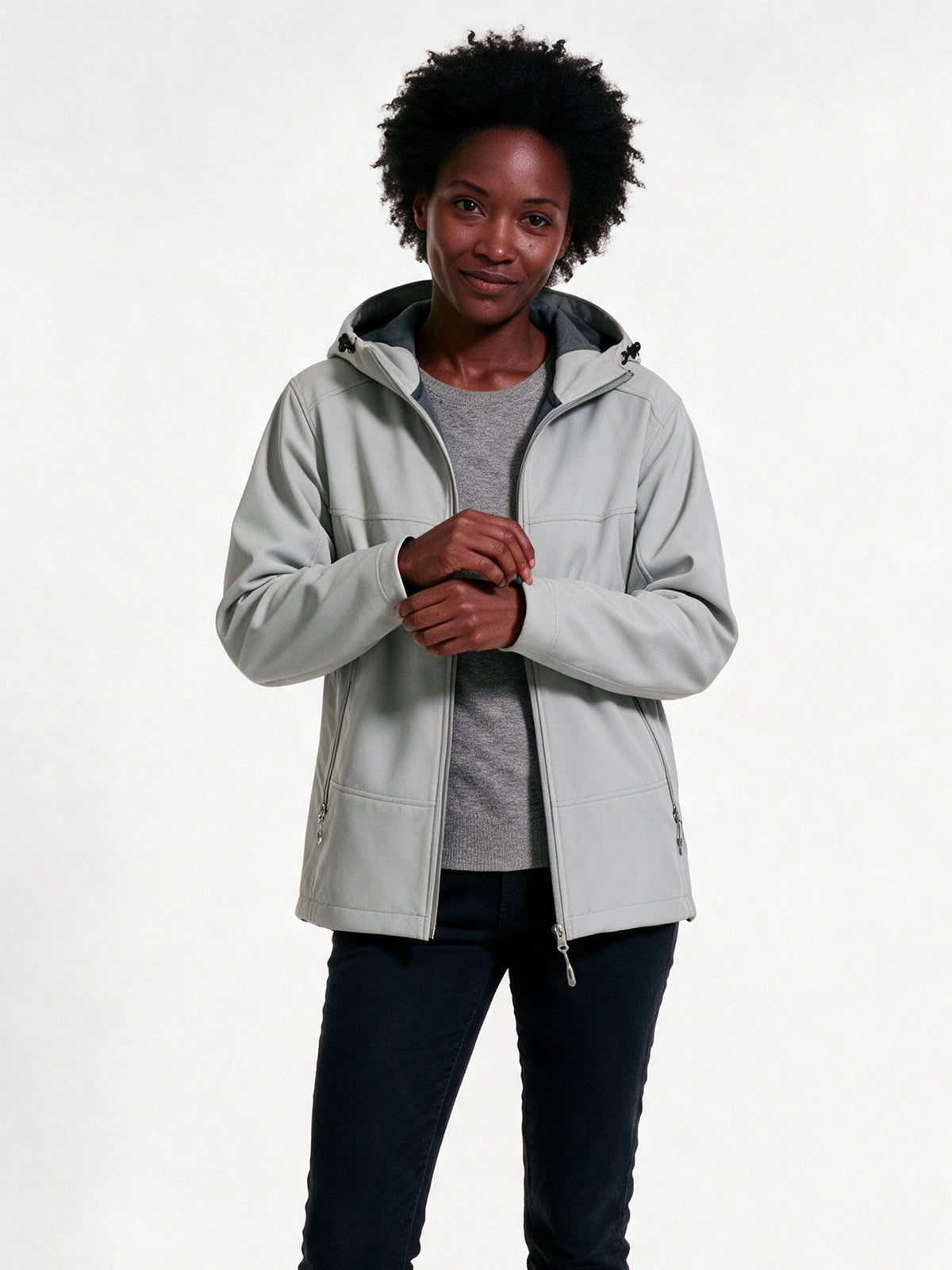Haakon - Unisex Hooded Shell Jacket in Six Colours - Grey