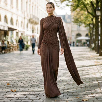 Harper - Elegant Long Sleeve Maxi Dress