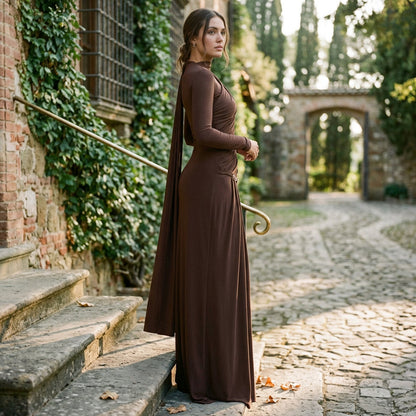Harper - Elegant Long Sleeve Maxi Dress