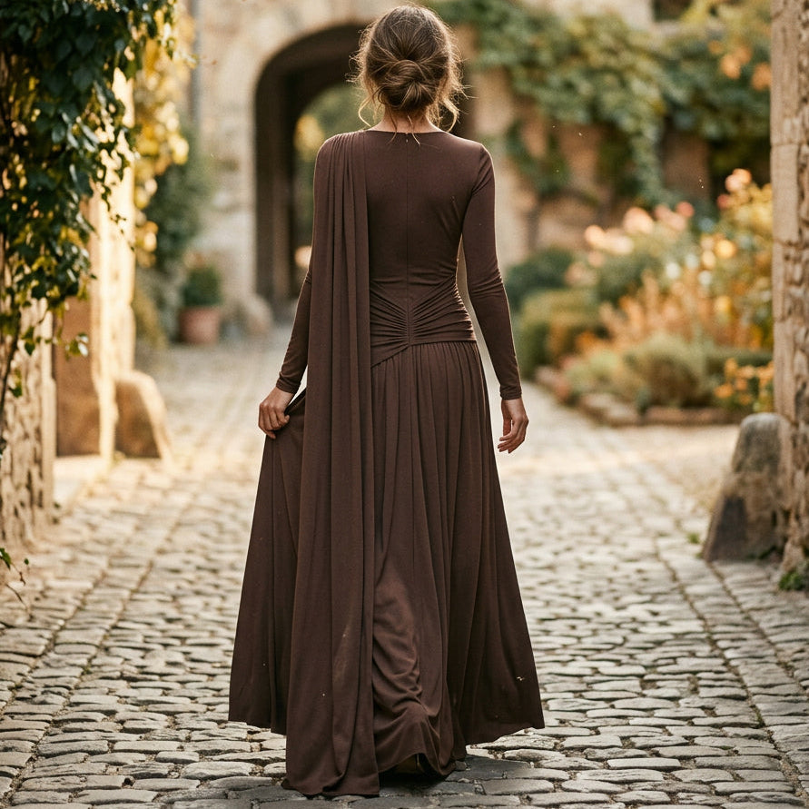 Harper - Elegant Long Sleeve Maxi Dress