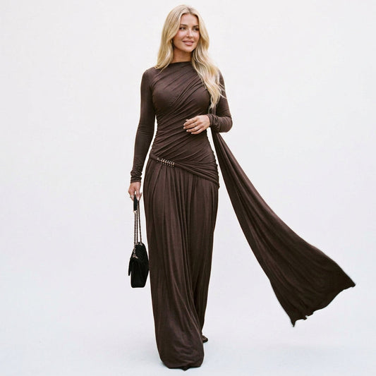 Harper - Elegant Long Sleeve Maxi Dress