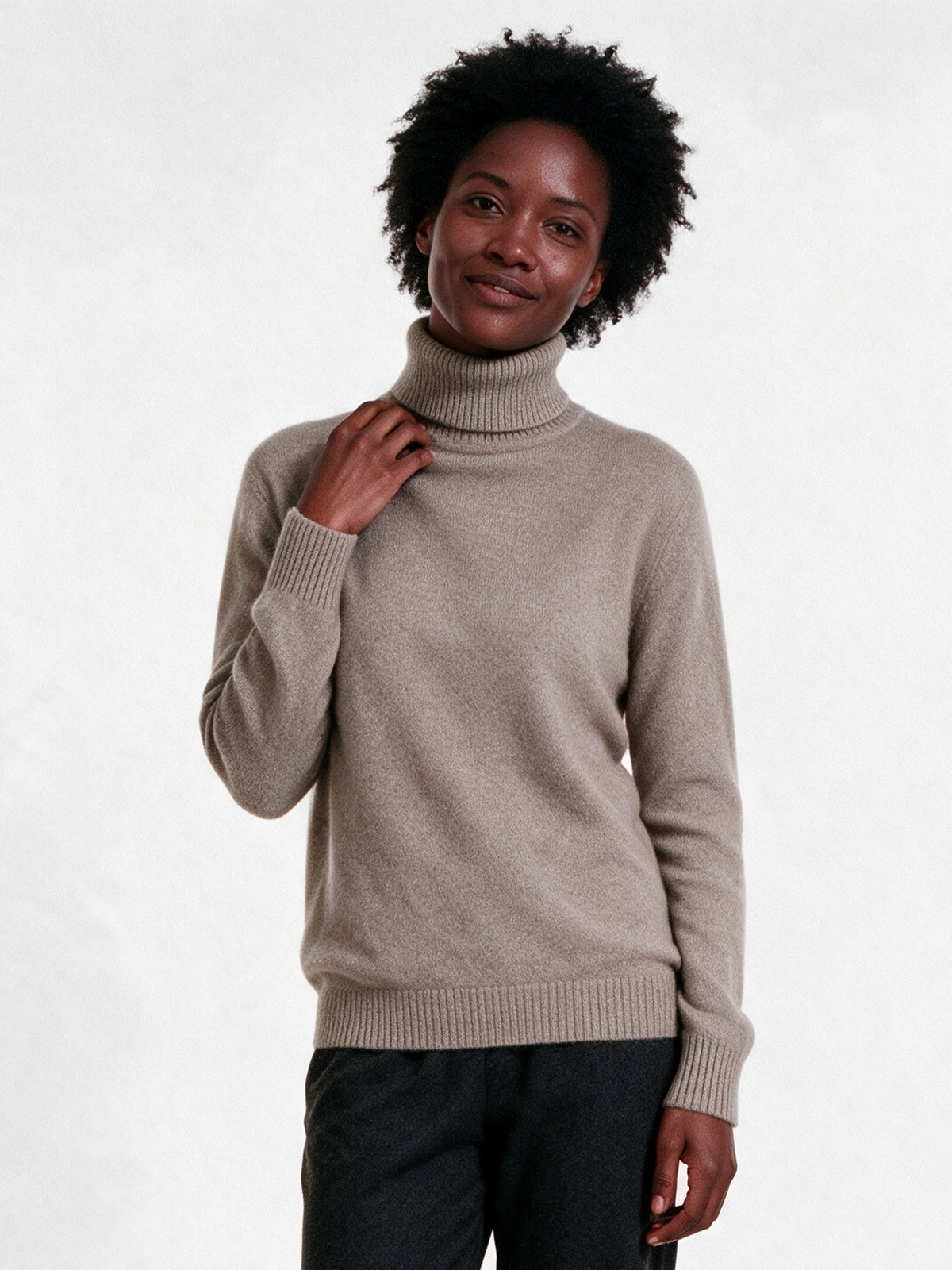 Heloisa - Women's Soft Fine Knit High Neck Sweater - view 1
