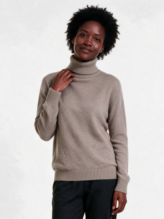 Heloisa - Women's Soft Fine Knit High Neck Sweater - view 1