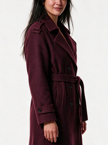 Helena - Fitted Belted Wool Coat - view 3