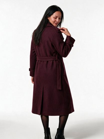 Helena - Fitted Belted Wool Coat - view 5
