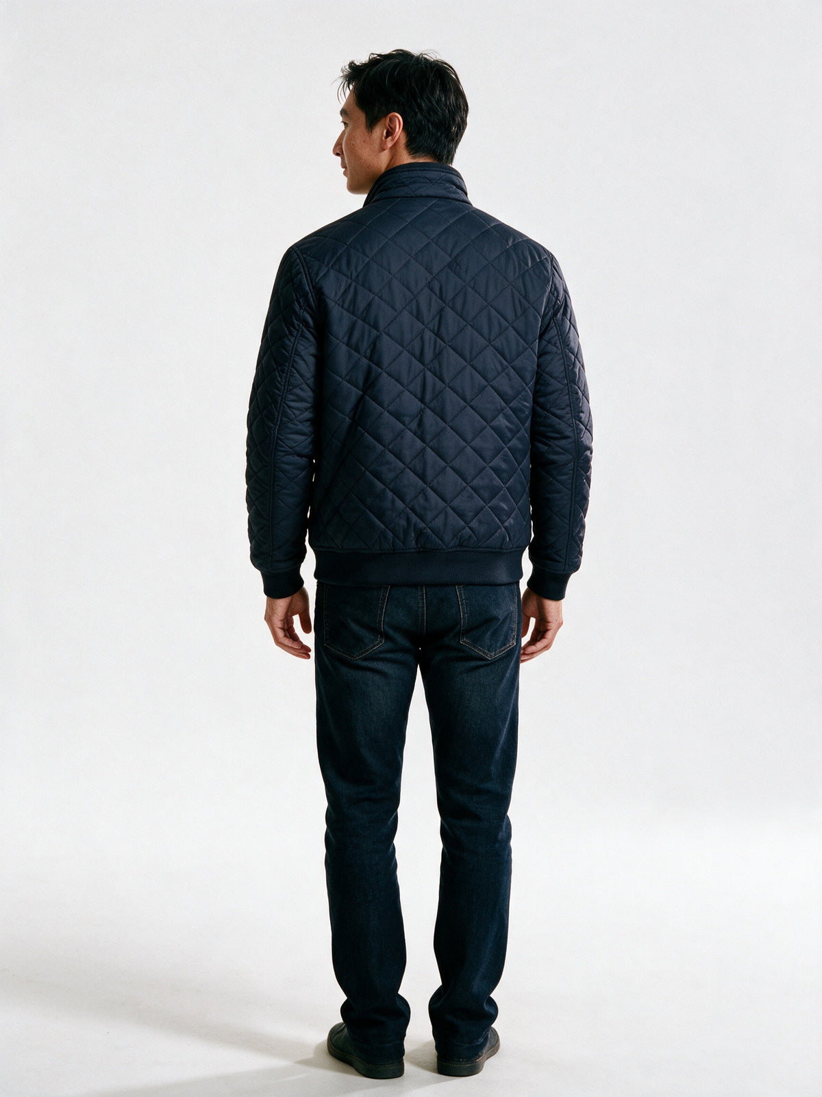 Henry - Diamond Quilted Full-Zip Jacket for Men - view 5