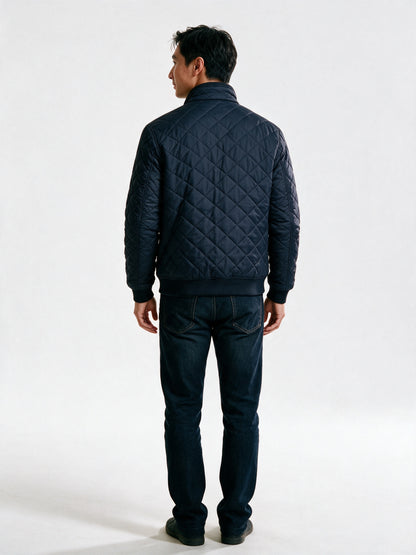 Henry - Diamond Quilted Full-Zip Jacket for Men - view 5
