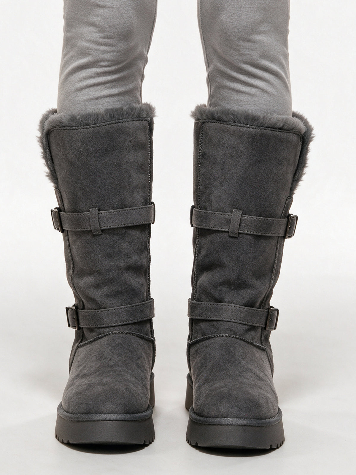 Idun - Women's Tall Pull On Boots with Buckle Straps - view 1