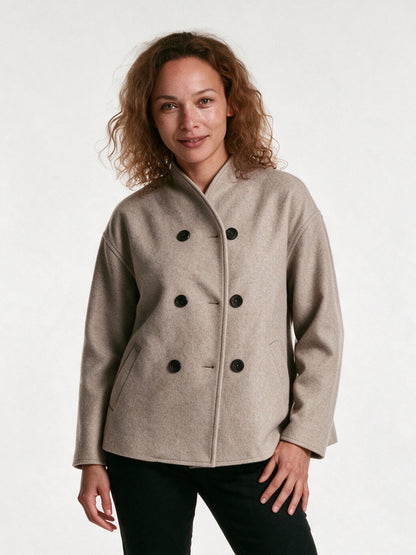 Imogen - Elegant Double-Breasted Swing Jacket - view 1