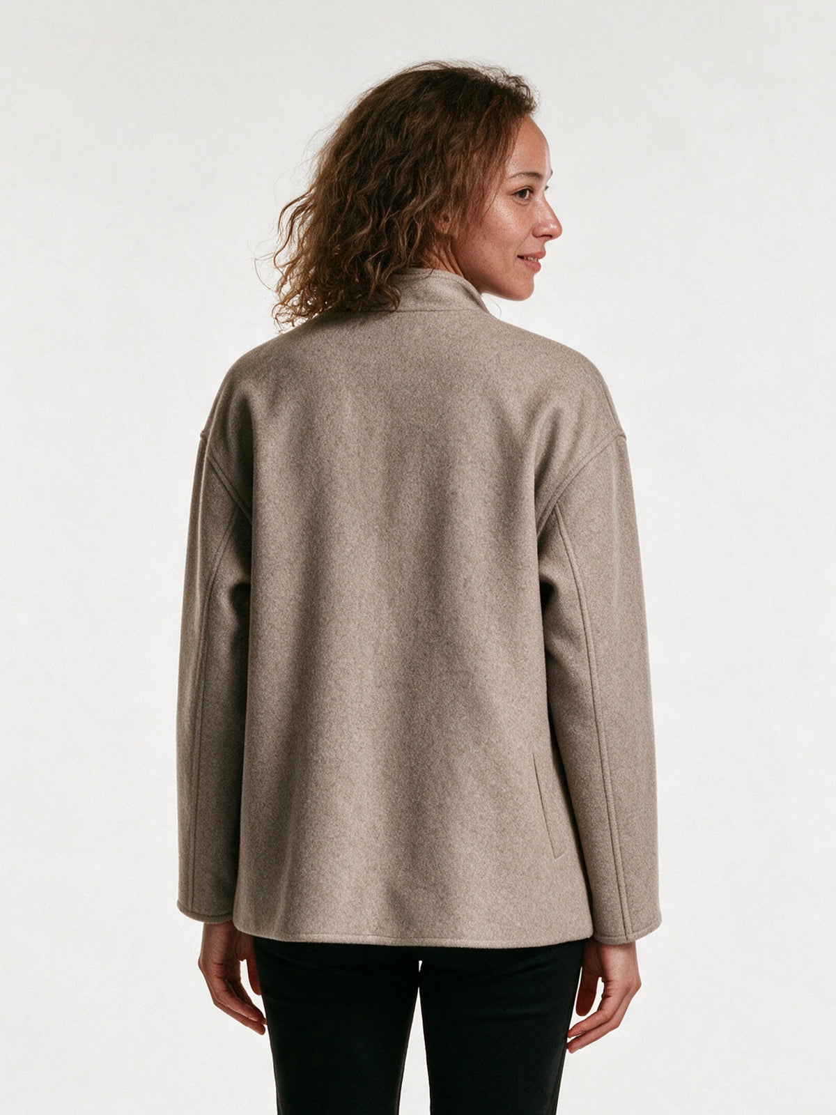 Imogen - Elegant Double-Breasted Swing Jacket - view 5