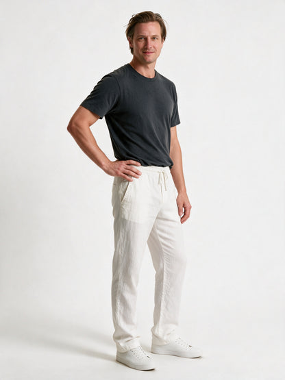 Jonas - Men's Lightweight Relaxed Drawstring Trousers - view 2