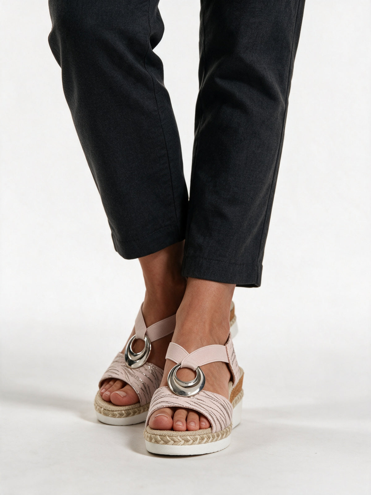 Juno - Women's Ring Strap Espadrille Wedge Sandals - view 3