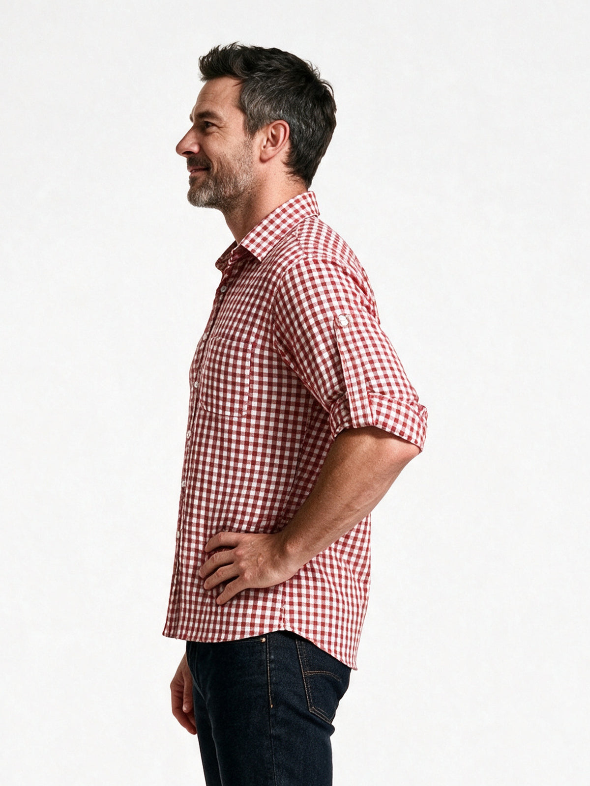 Kaspar - Bavarian Gingham Check Trachten Shirt - view 2