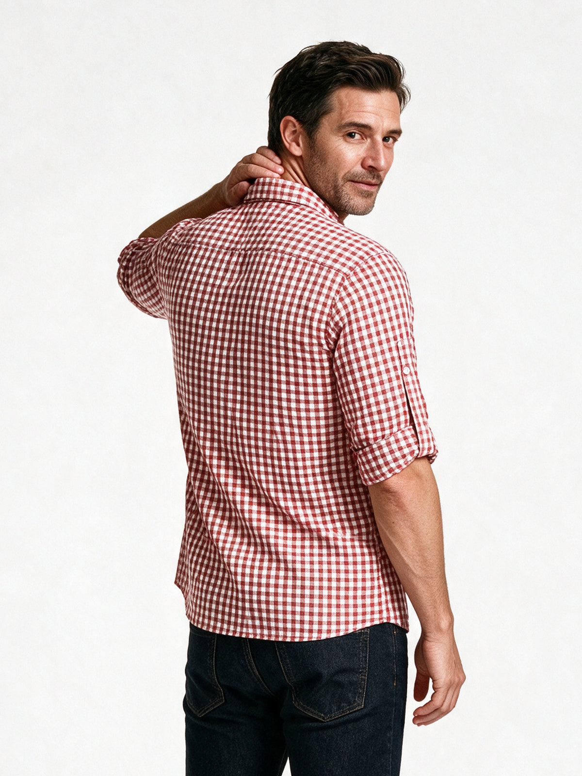 Kaspar - Bavarian Gingham Check Trachten Shirt - view 5