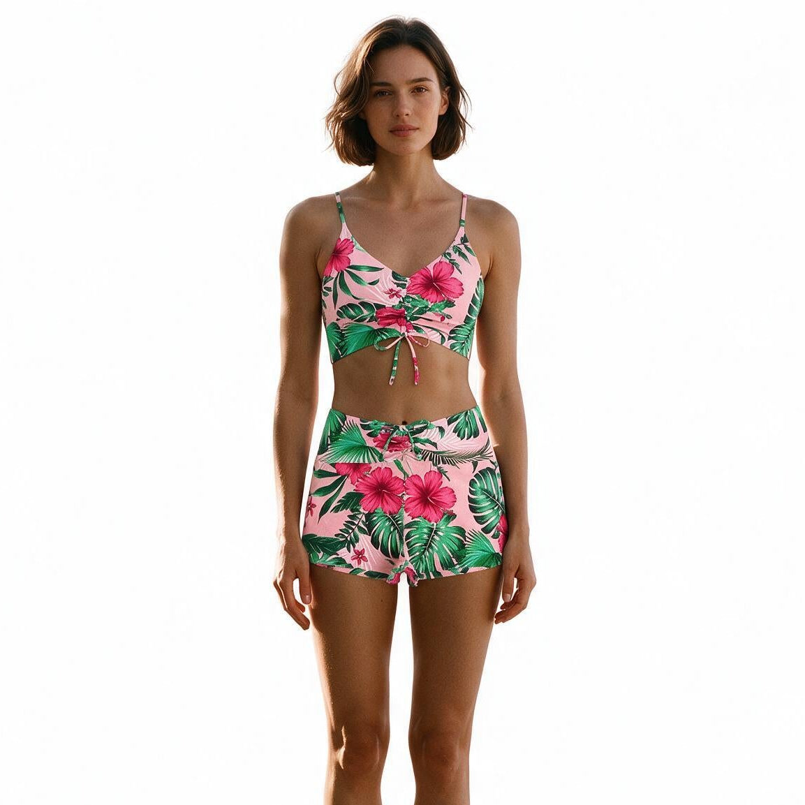 Kelly - Floral High Waist Bikini Swimsuit