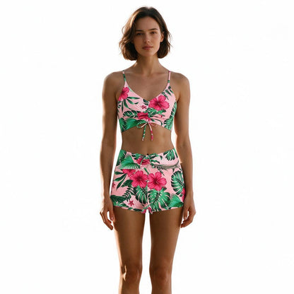 Kelly - Floral High Waist Bikini Swimsuit