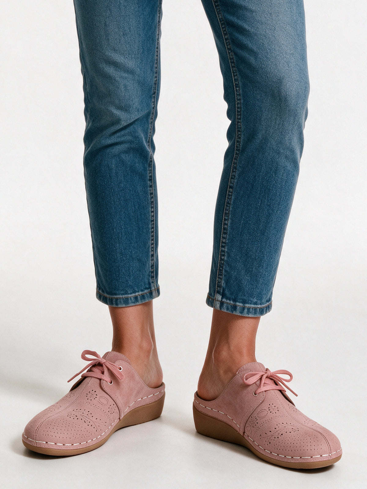Kiara - Women's Lace Up Backless Wedge Shoes - view 1