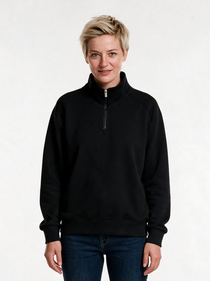 Knut - Unisex Half Zip Stand Collar Sweatshirt - view 1