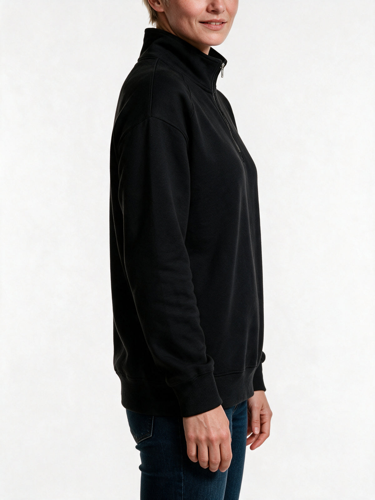 Knut - Unisex Half Zip Stand Collar Sweatshirt - view 3
