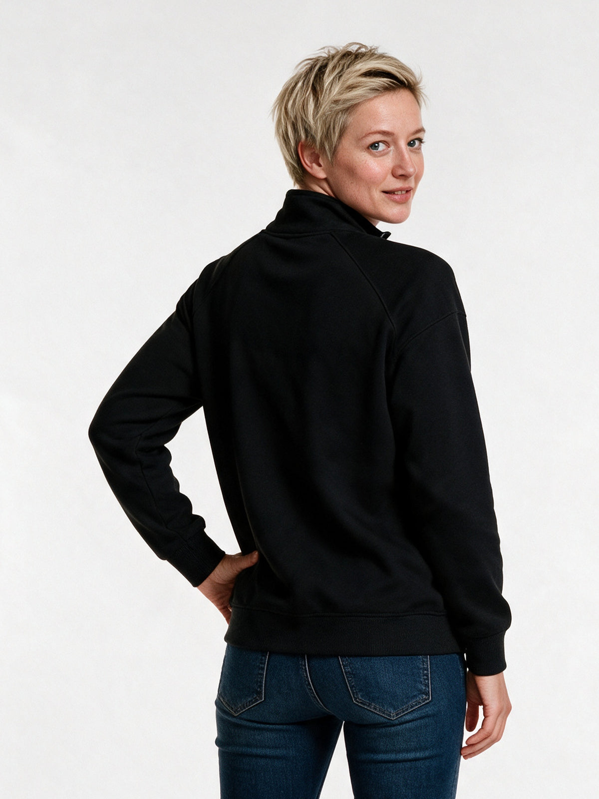 Knut - Unisex Half Zip Stand Collar Sweatshirt - view 5