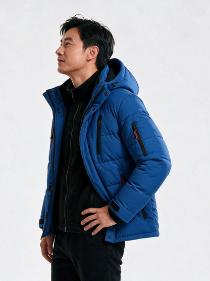 Lasse - Men's Hooded Quilted Puffer Jacket - view 2