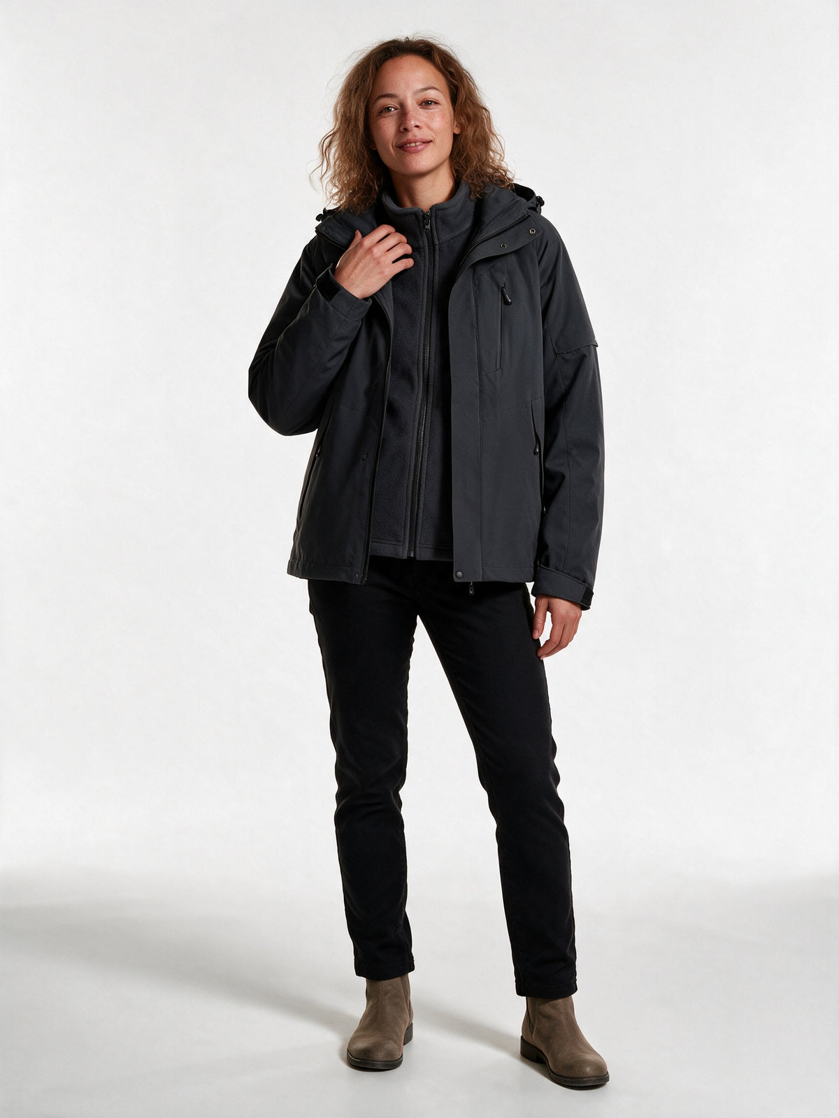 Layla - Water-Resistant Hooded Jacket with Warm Lining - view 1