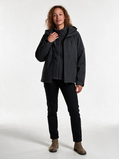 Layla - Water-Resistant Hooded Jacket with Warm Lining - view 1