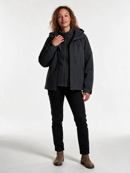 Layla - Water-Resistant Hooded Jacket with Warm Lining - view 1