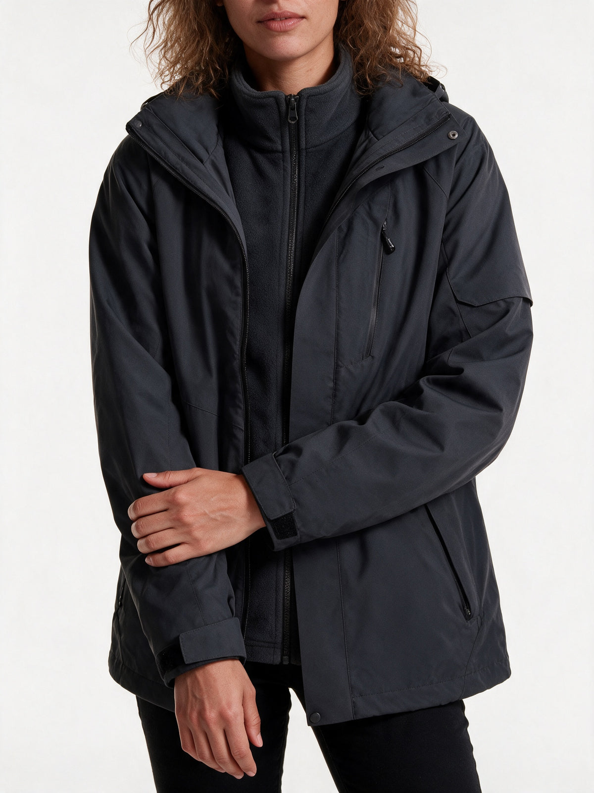Layla - Water-Resistant Hooded Jacket with Warm Lining - view 3