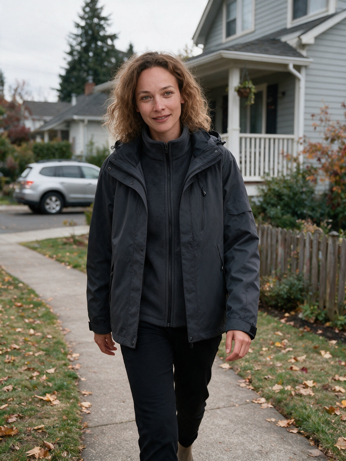 Layla - Water-Resistant Hooded Jacket with Warm Lining - view 4