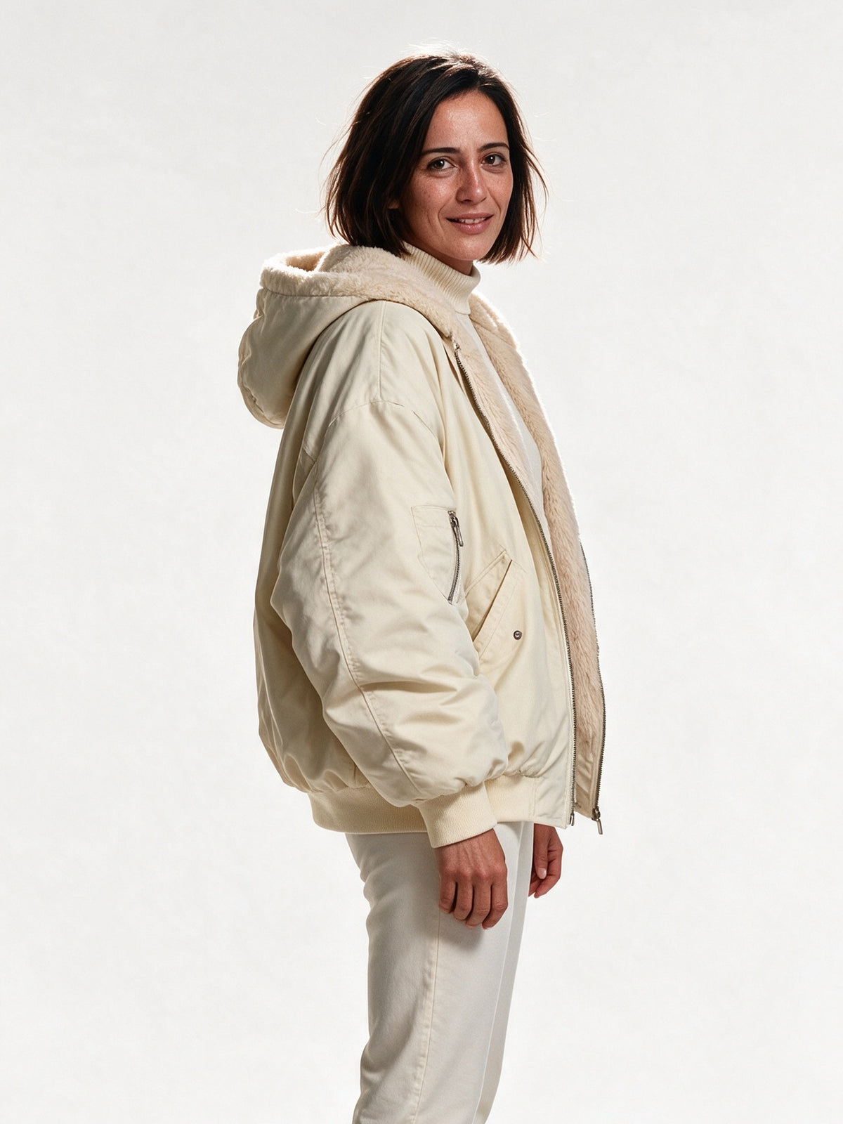 Liesel - Women's Hooded Oversized Jacket with Cosy Lining - view 2