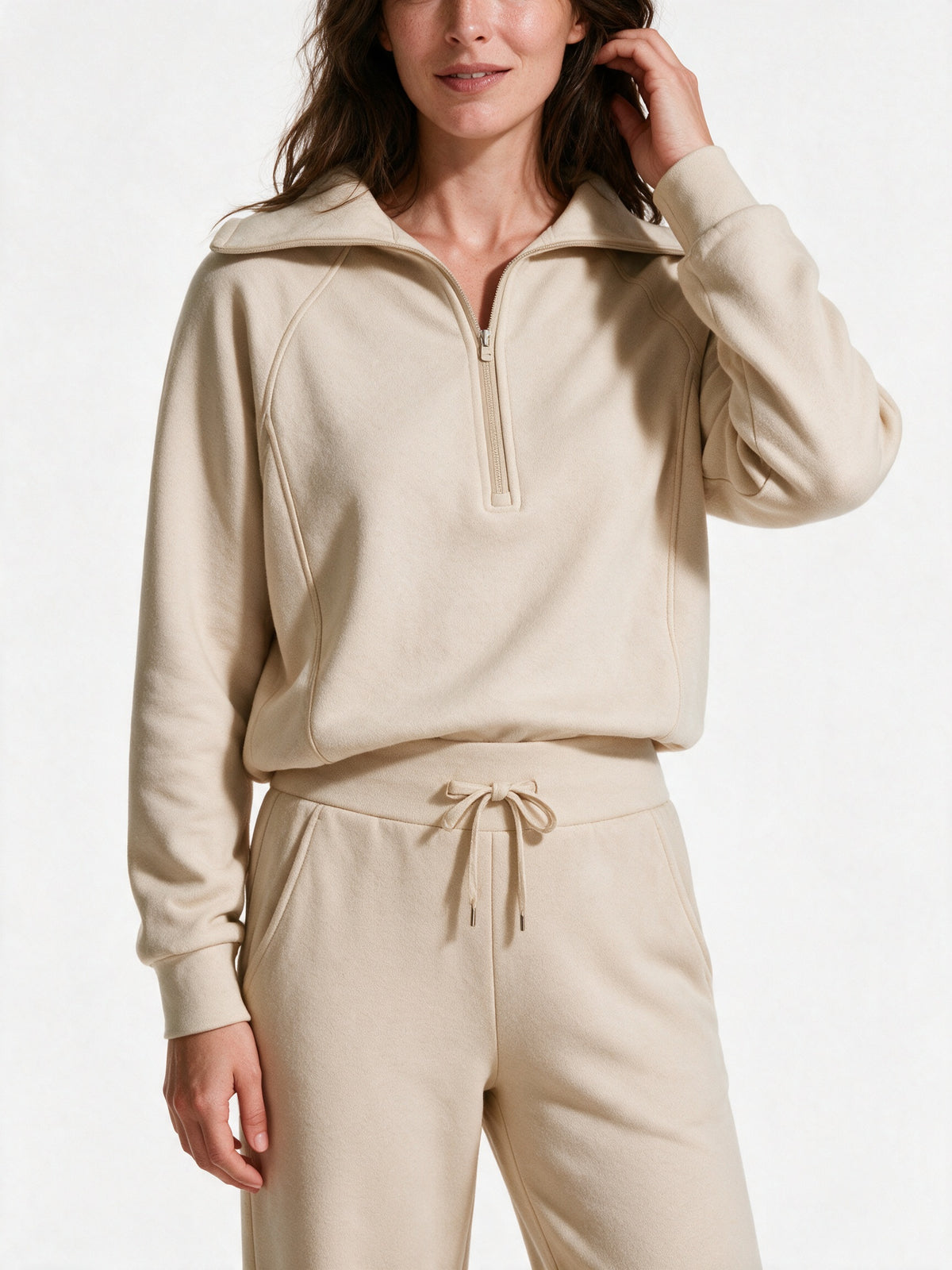 Linnet - Women's Half Zip Sweatshirt and Wide Leg Lounge Set - view 3