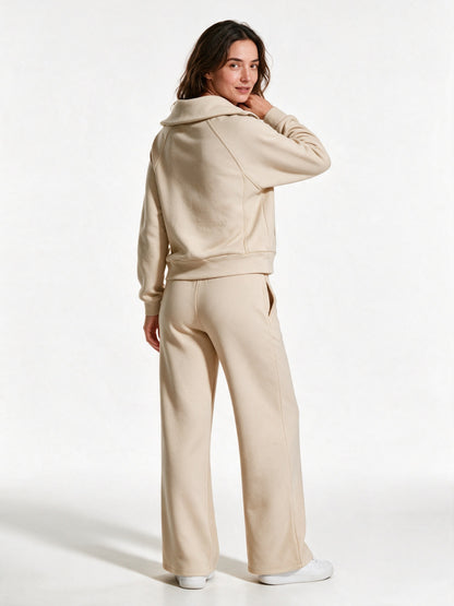 Linnet - Women's Half Zip Sweatshirt and Wide Leg Lounge Set - view 5