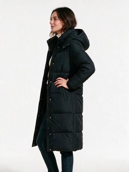 Livia - Women's Long Hooded Puffer Coat - view 2