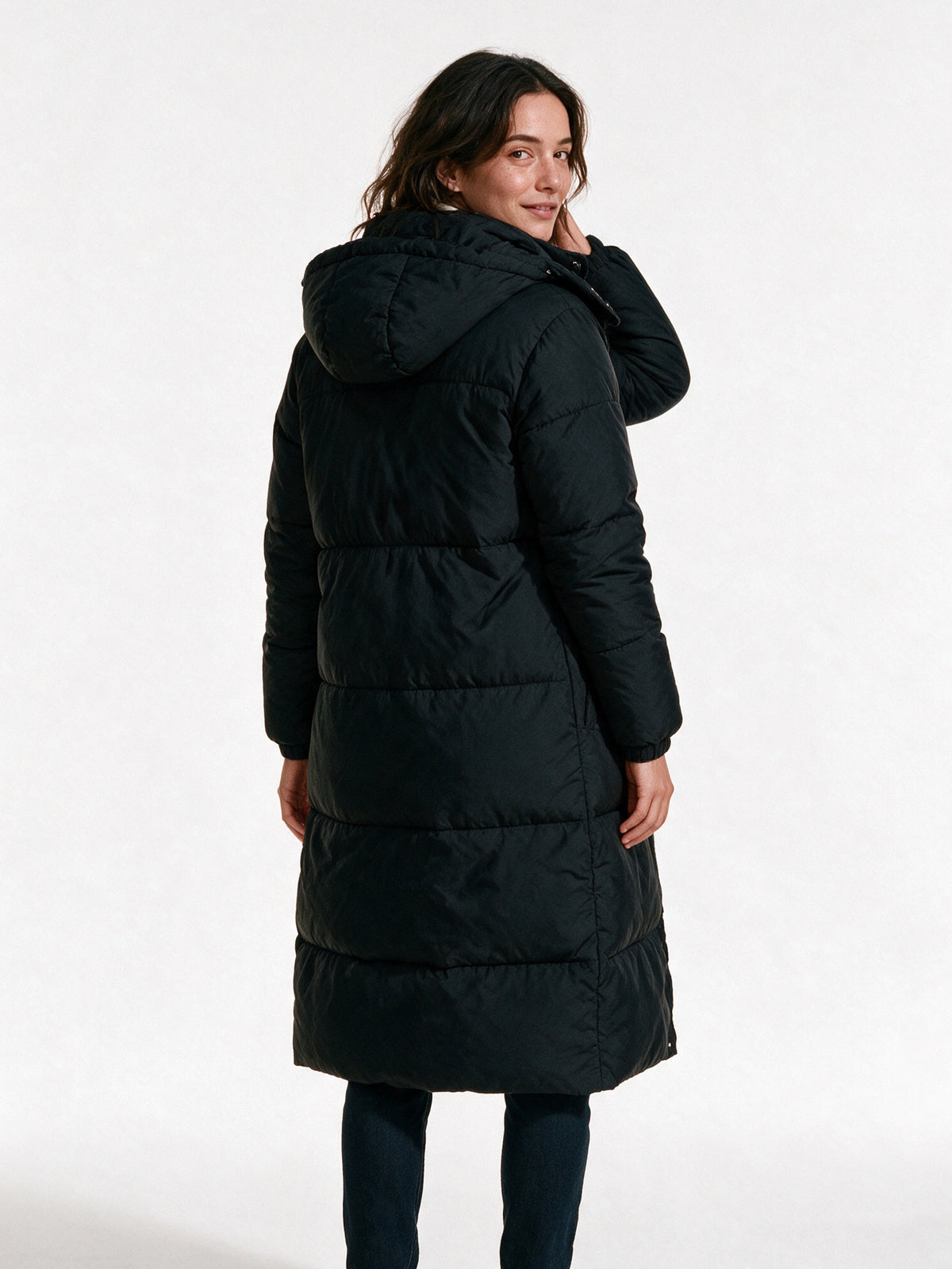 Livia - Women's Long Hooded Puffer Coat - view 5