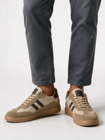 Luca - Men's Retro Two Stripe Low Top Sneakers - view 1