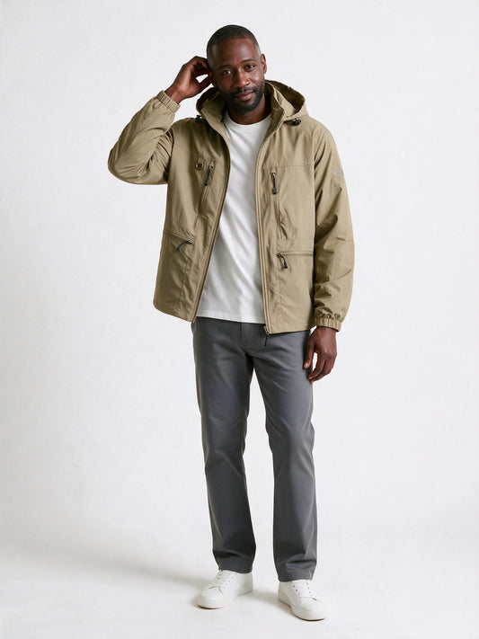 Lucas - Men's Hooded Water-Resistant Outdoor Shell Jacket - view 1
