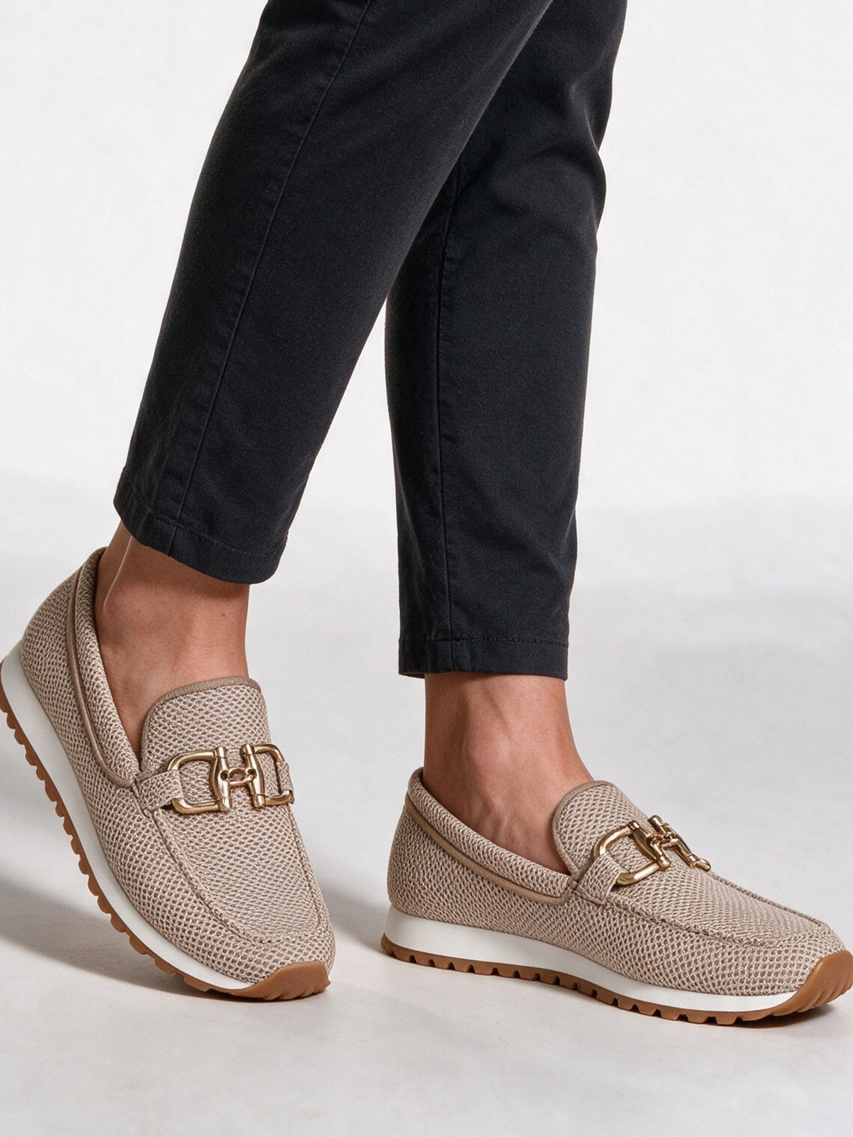 Lucille - Women's Open Weave Horsebit Loafer Sneakers - view 3