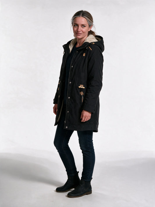 Madison - Hooded Parka Coat with Adjustable Waist - view 2