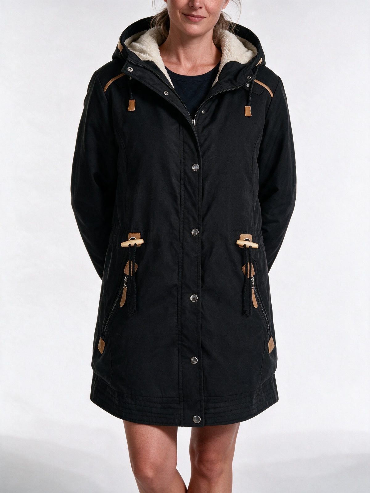 Madison - Hooded Parka Coat with Adjustable Waist - view 3