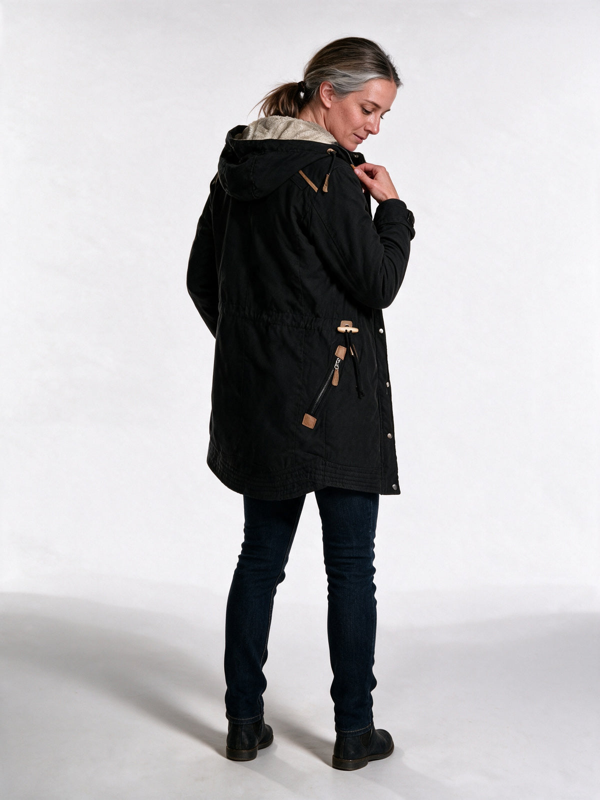 Madison - Hooded Parka Coat with Adjustable Waist - view 5