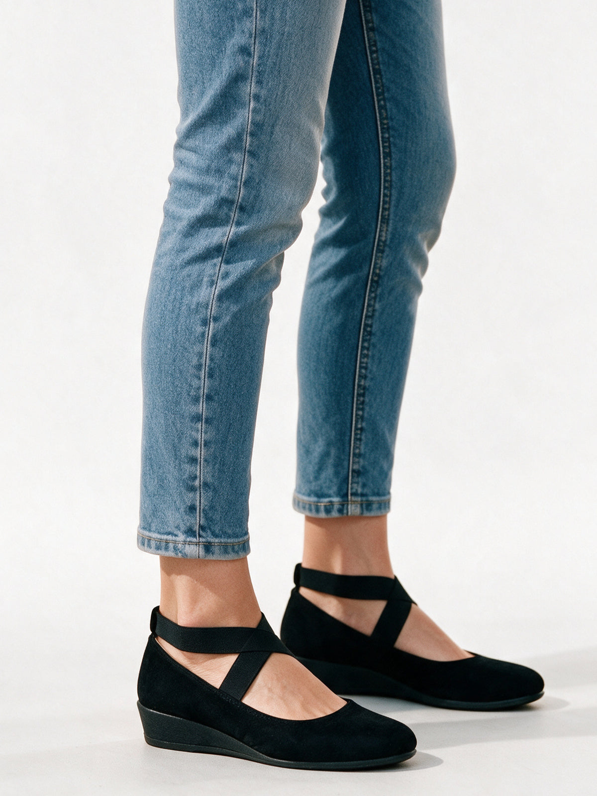 Magali - Women's Cross Strap Wedge Ballet Flats - view 2