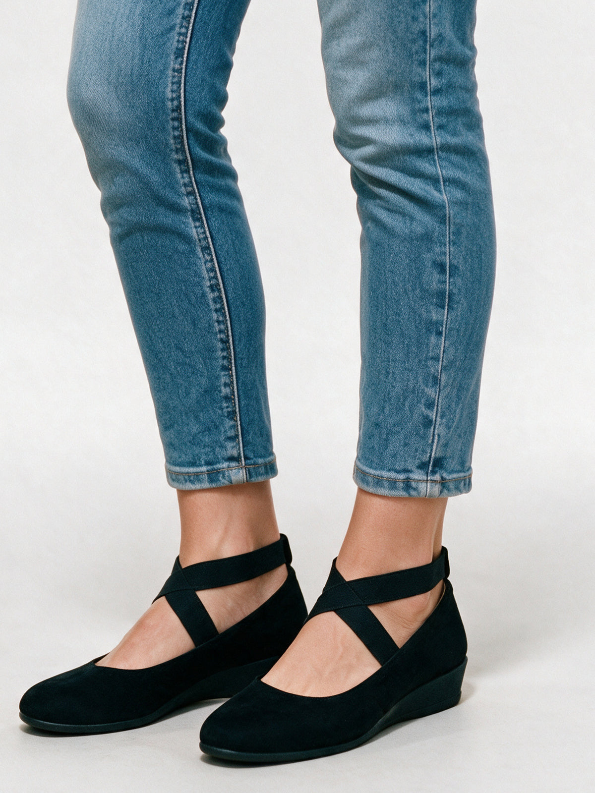 Magali - Women's Cross Strap Wedge Ballet Flats - view 3