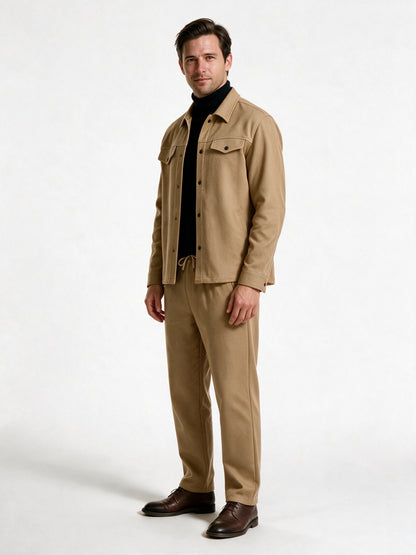 Maguila - Men's Button Front Shirt Jacket and Trouser Set - view 2