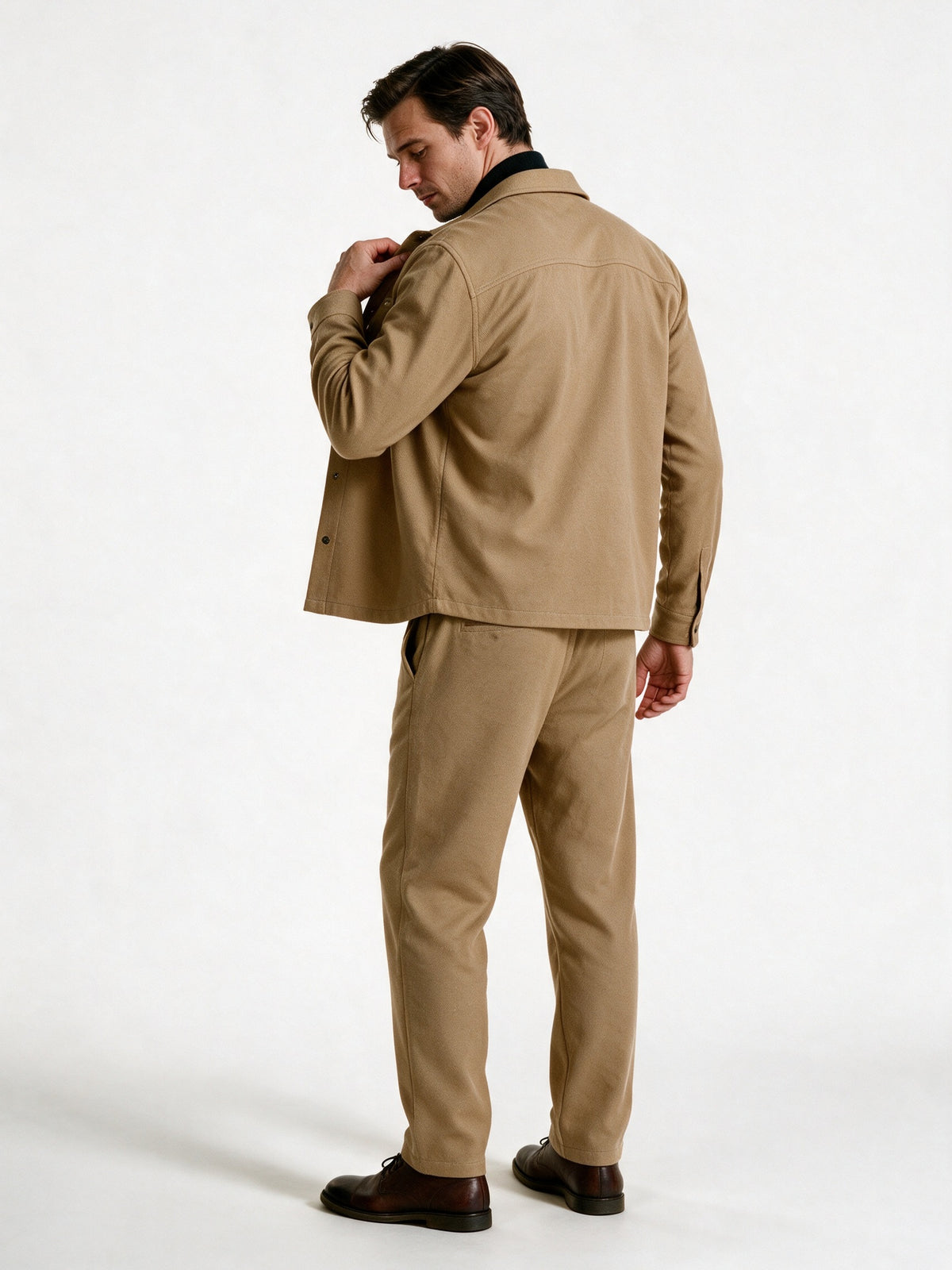 Maguila - Men's Button Front Shirt Jacket and Trouser Set - view 5