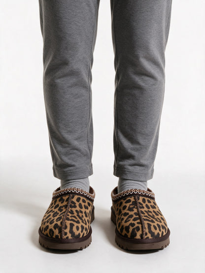 Malin - Women's Leopard Print Pull On Boots and Slip Ons - Leopard Slip On