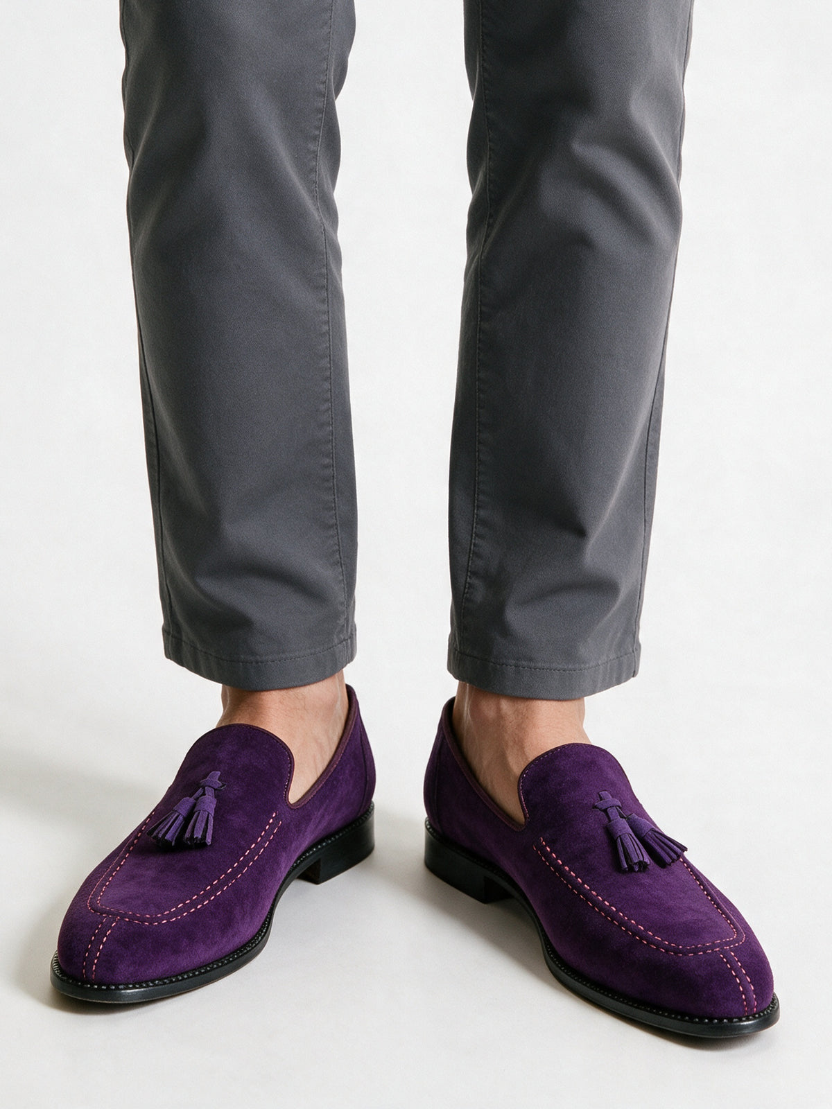 Marcello - Men's Tassel Loafers with Stitched Toe - view 1