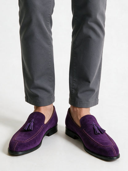 Marcello - Men's Tassel Loafers with Stitched Toe - view 1