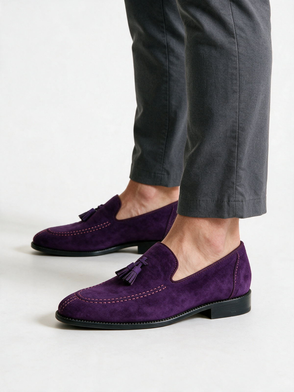 Marcello - Men's Tassel Loafers with Stitched Toe - view 3